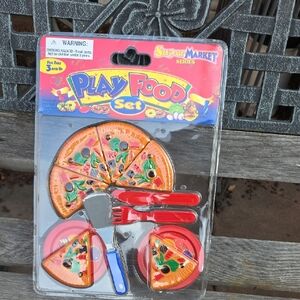 Play Food Pizza Set - Orange and Red
